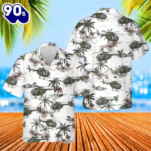 US Army Hughes OH-6 Cayuse Hawaiian Shirt_1485