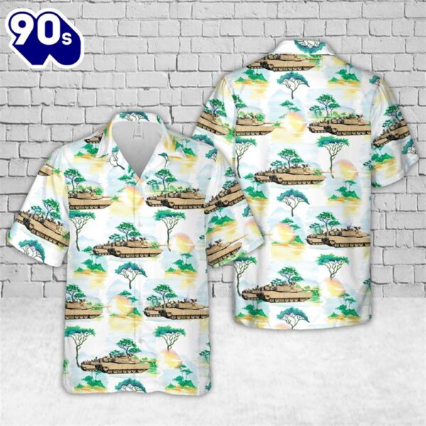 US Army M-1A2C Abrams Tanks Hawaiian Shirt