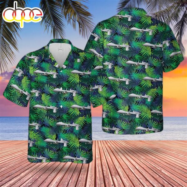 US Army MQ-1C Gray Eagle Of 116th MI BDE, 224th MI BN Hawaiian Shirt