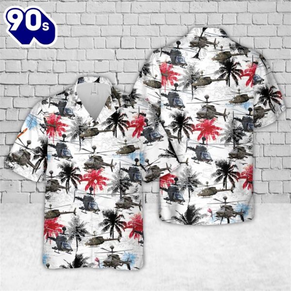 US Army OH-58D Kiowa Hawaiian Shirt
