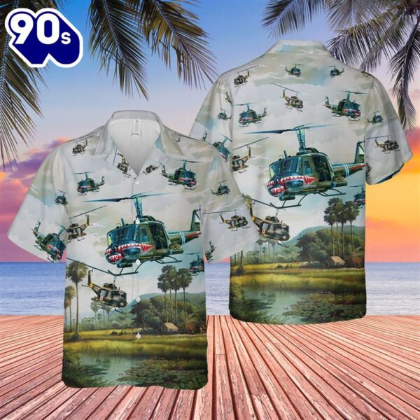 US Army UH-1 Iroquois Huey Hawaiian Shirt