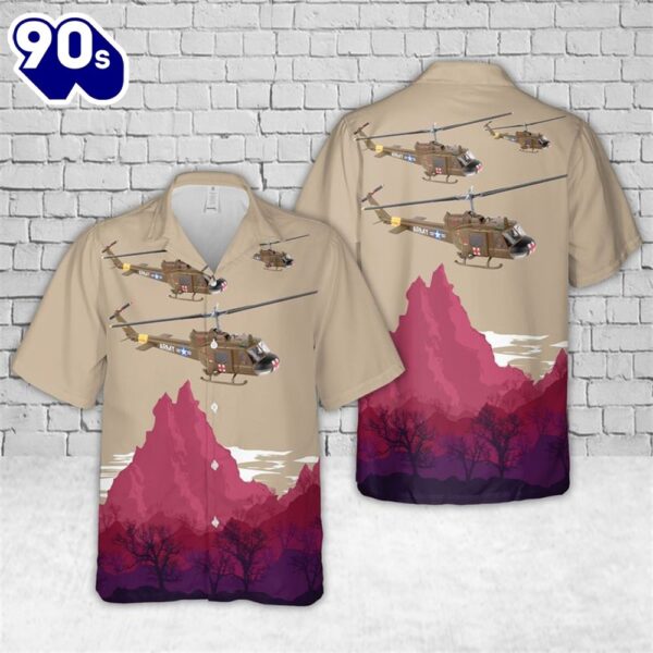 US Army UH-1C Huey Medevac Hawaiian Shirt