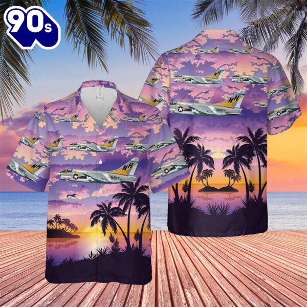 US Navy A7E Corsair II Of VA-192 Golden Dragons Hawaiian Shirt