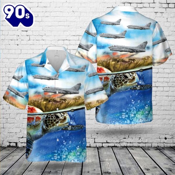 US Navy A7E Corsair II Of VA-37 Royal Maces Hawaiian Shirt