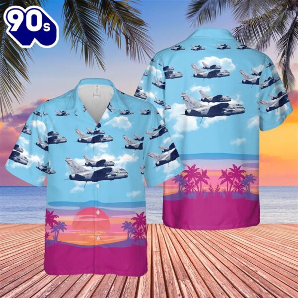 US Navy A7E Corsair II Of VA-46 Clansmen Hawaiian Shirt