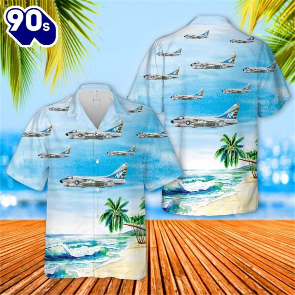 US Navy A7E Corsair II Of VA-97 Hawaiian Shirt