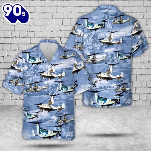 US Navy Bell Boeing CMV-22B Osprey Hawaiian Shirt