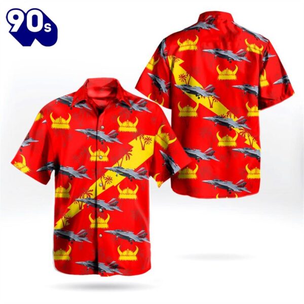 US Navy Boeing EA-18G Growler of VAQ-129 Vikings Hawaiian Shirt