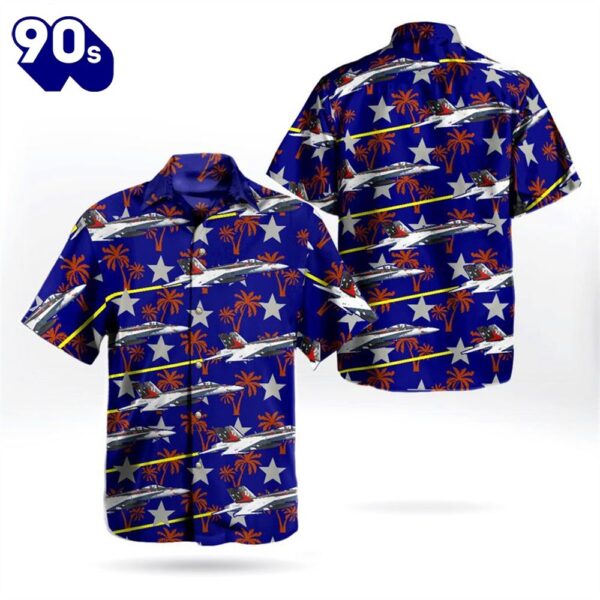 US Navy Boeing FA-18E Super Hornet of VFA-81 Sunliners Hawaiian Shirt