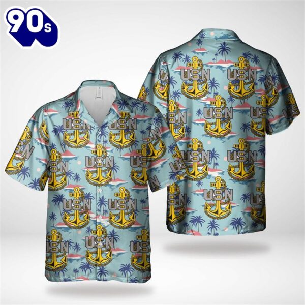 US Navy Chief Petty Officer Chief’s Fouled Anchor Hawaiian Shirt