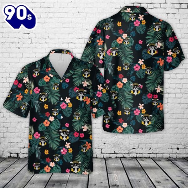 US Navy Chief Skull and Cross bones Backbone anchor 1893 Hawaiian Shirt