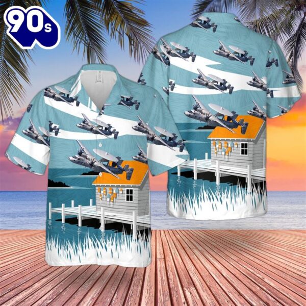 US Navy E-2C Of VAW-77 Nightwolves Hawaiian Shirt