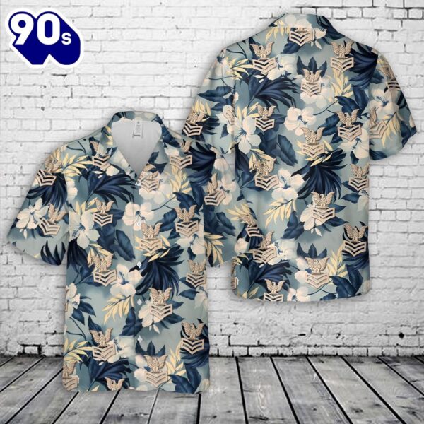 US Navy E-6 Petty Officer 1st Class Hawaiian Shirt