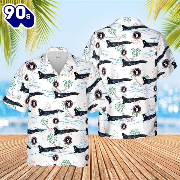 US Navy F-14A Tomcat BuNo 159853 Of VX-4 Evaluators Hawaiian Shirt