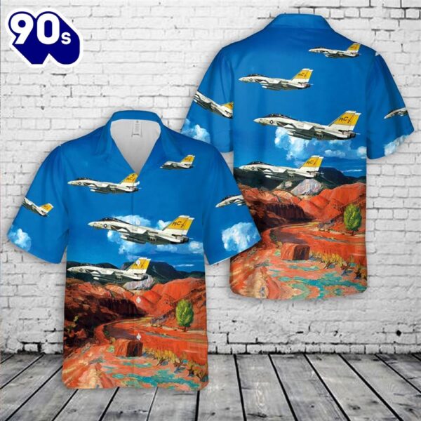US Navy F-14B Tomcat VF-32 Swordsmen Hawaiian Shirt
