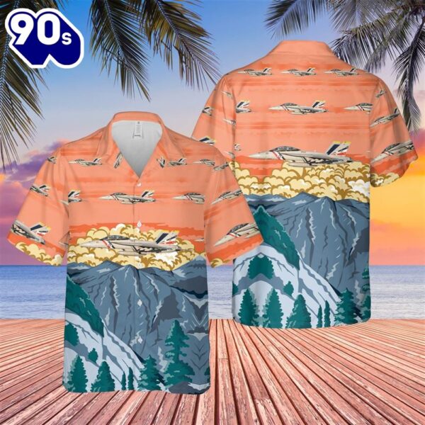 US Navy FA-18F Super Hornet Of VFA-2 Bounty Hunters Hawaiian Shirt