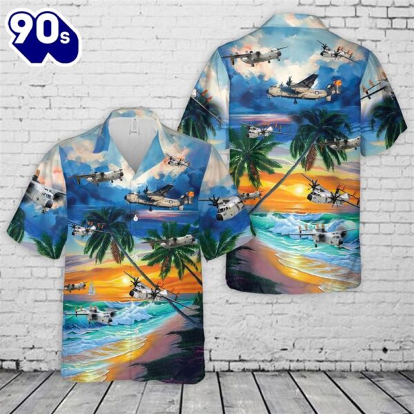 US Navy Grumman C-2 Greyhound Hawaiian Shirt