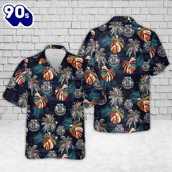 US Navy Gunner’s Mates Skull Hawaiian Shirt