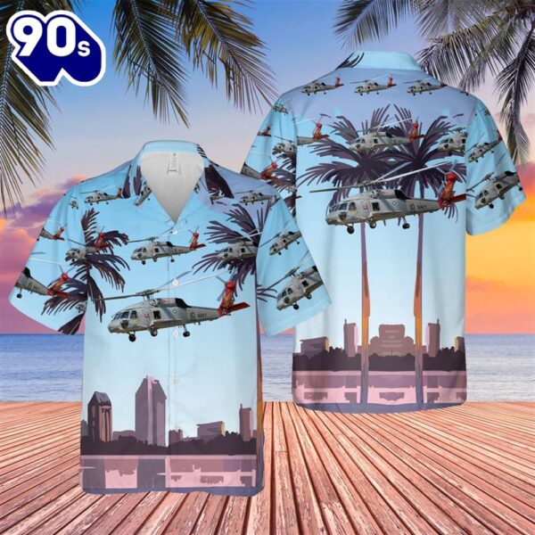 US Navy HS-10 Warhawks SH-60F Seahawk Hawaiian Shirt