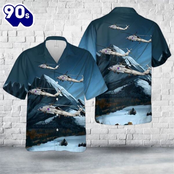 US Navy HSM-77 Saberhawks MH-60R Seahawk Hawaiian Shirt