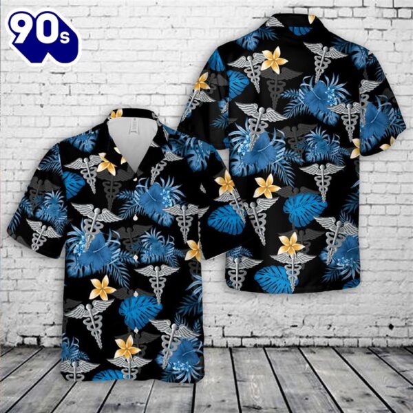 US Navy Hospital corpsman HM). A caduceus Hawaiian Shirt