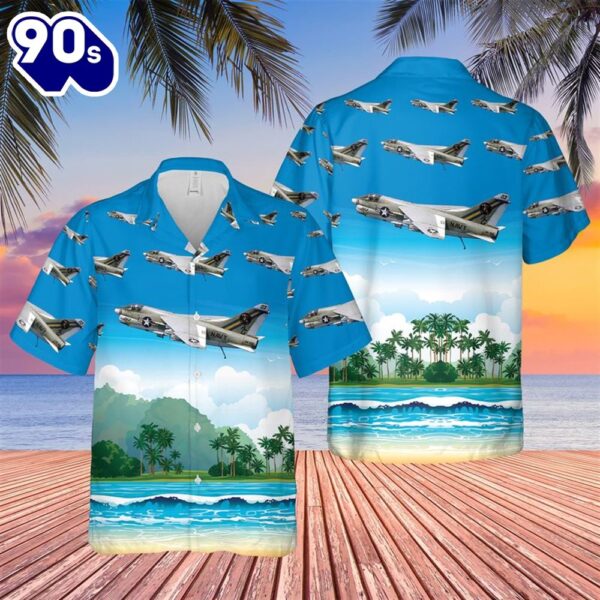 US Navy LTV A-7E Corsair II Of VA-66 The Waldos Hawaiian Shirt