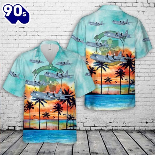 US Navy Lockheed C-130T Hercules Of VR-62 Nomads Hawaiian Shirt