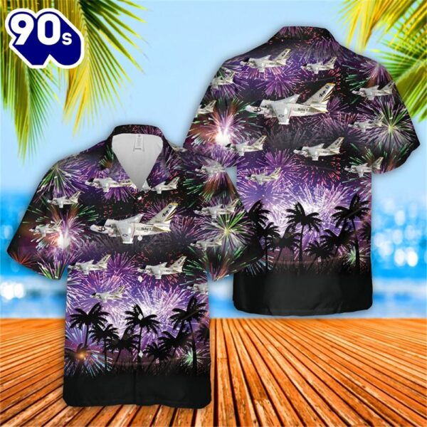 US Navy Lockheed S-3 Viking Of VS-37 4th Of July Hawaiian Shirt