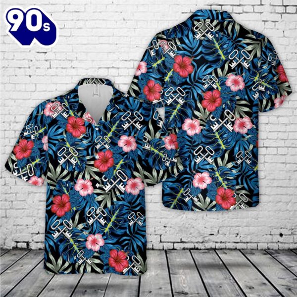 US Navy Logistics Specialist (LS) Rating Badge Hawaiian Shirt