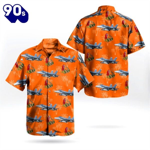 US Navy McDonnell Douglas FA-18C Hornet of VFA-204 River Rattlers Hawaiian Shirt