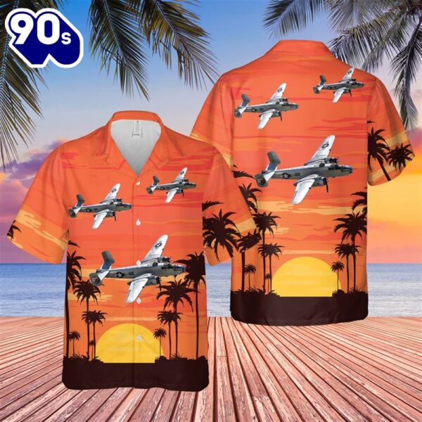 US Navy North American B-25 Mitchell Hawaiian Shirt