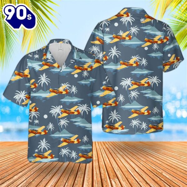 US Navy North American SNJ-5 Texan Hawaiian Shirt