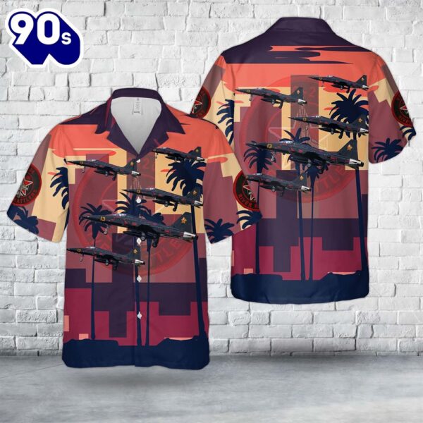 US Navy Northrop F-5N Tiger II Of VFC-204 River Rattlers Hawaiian Shirt