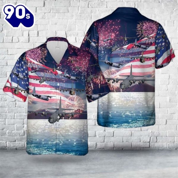 Us Air Force Lockheed Ac-130, 4Th Of July Trendy Hawaiian Shirt