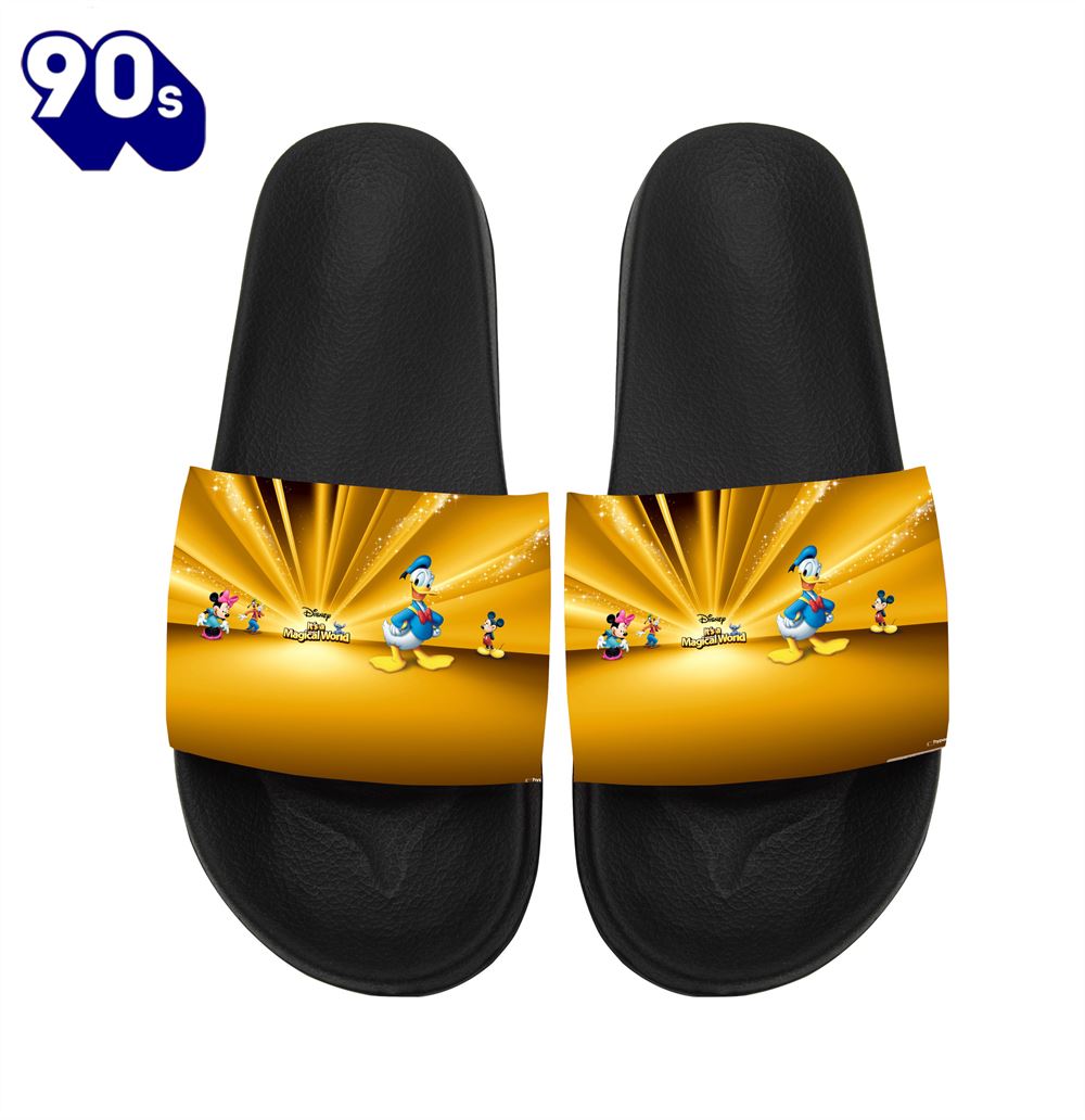Disney Characters Mickey Goofy Donald It Is A Magicial World Gift For Fans Sandals Disney Characters Mickey Goofy Donald It Is A Magicial World Gift For Fans Sandals