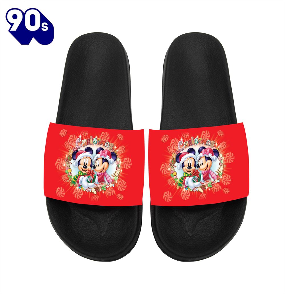 Disney Mickey Mouse Christmas Mickey And Minnie Red Gift For Fans Sandals Disney Mickey Mouse Christmas Mickey And Minnie Red Gift For Fans Sandals
