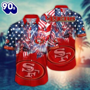 San Francisco 49ers NFL US Flaq 4th Of July Hawaiian Shirt For Fans Trending Summer Football Shirts 1 San Francisco 49ers NFL US Flaq 4th Of July Hawaiian Shirt For Fans Trending Summer Football Shirts 1