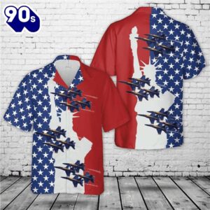 US Navy Blue Angels 4thOf July AHawaiian Shirt