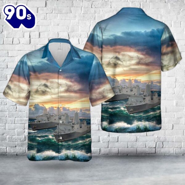 US Navy San Antonio-class amphibious transport dock Hawaiian Shirt