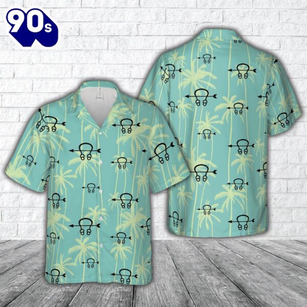 US Navy Sonar Technician (ST) Rating Badge Hawaiian Shirt
