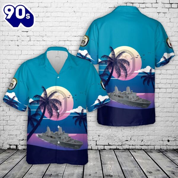 US Navy USS Arlington (LPD-24) Hawaiian Shirt