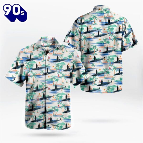 US Navy USS Asheville SSN-758 Attack Submarine Hawaiian Shirt