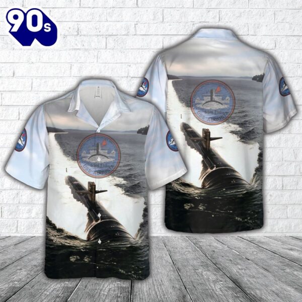 US Navy USS Augusta (SSN-710) Attack Submarine Hawaiian Shirt