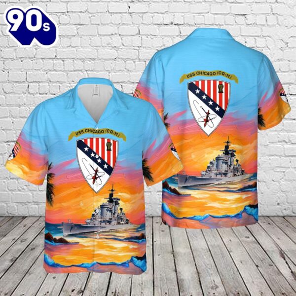 US Navy USS Chicago (CA-136CG-11) Hawaiian Shirt