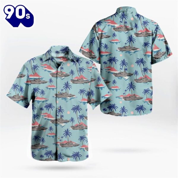 US Navy USS Cincinnati LCS-20 Littoral Combat Ship Hawaiian Shirt