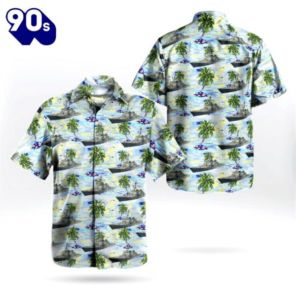 US Navy USS Cole DDG-67 Destroyer Hawaiian Shirt