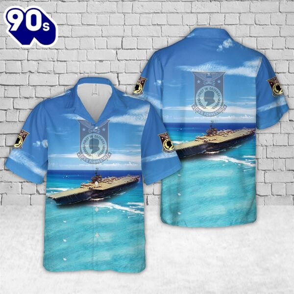 US Navy USS Forrestal (CVA-59) Hawaiian Shirt