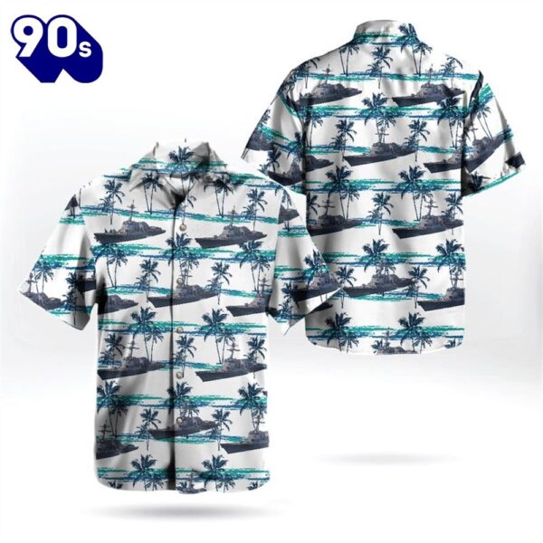 US Navy USS Gridley DDG-101 Destroyer Hawaiian Shirt