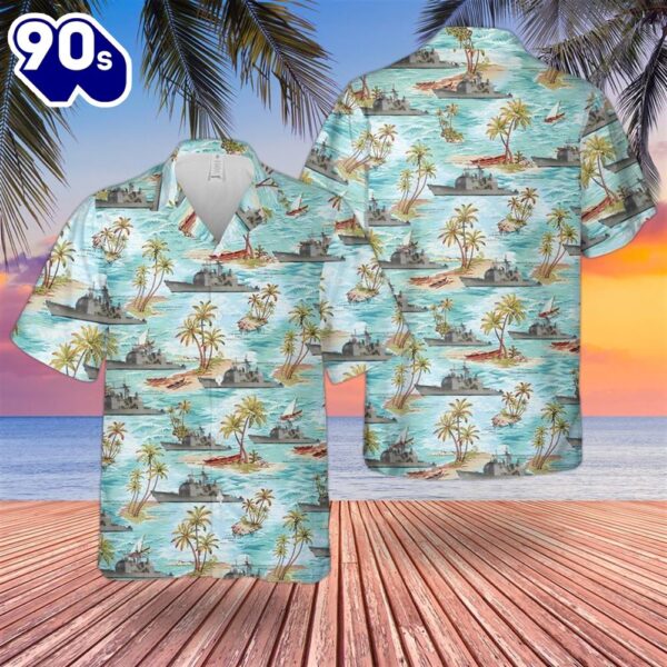 US Navy USS Hue City (CG-66) Hawaiian Shirt