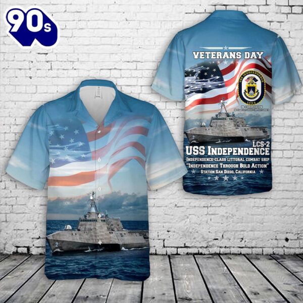 US Navy USS Independence (LCS-2), Veteran Day Hawaiian Shirt
